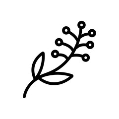 a wild plant icon vector. a wild plant sign. isolated contour symbol illustration