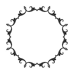 Abstract circular pattern or mandala in vector. Graphic frame for design, vintage decorative element in arabic, style. Vector illustration.