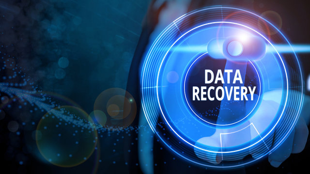 Word writing text Data Recovery. Business photo showcasing process of salvaging inaccessible lost or corrupted data