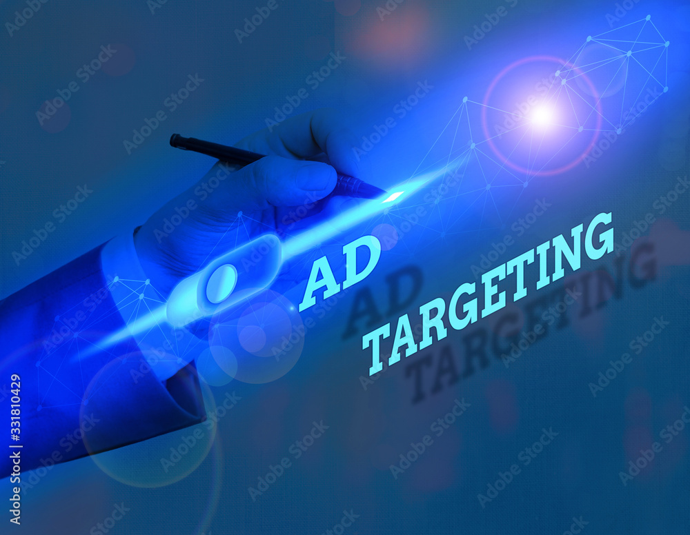 Poster text sign showing ad targeting. business photo showcasing target the most receptive audiences with c