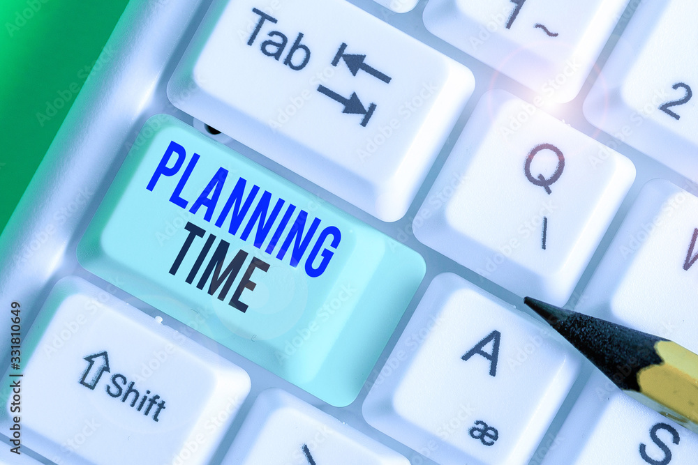 Poster conceptual hand writing showing planning time. concept meaning exercising mindful control of time sp