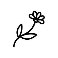 weed icon vector. weed sign. isolated contour symbol illustration