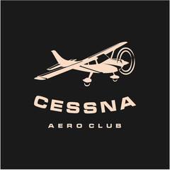 Light small airplane design, Airplane Club or Travel Logo design