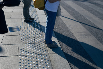 Tactile tiles for the visually impaired in the city