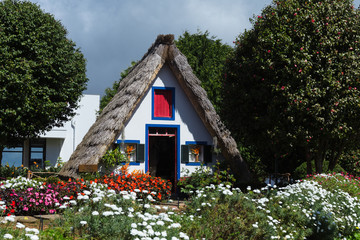 Fototapeta na wymiar Traditional house in Santana. Madeira island, Portugal