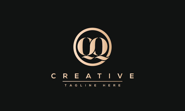 Abstract monogram letter Q logo icon design. Minimalist Q QQ creative initial based vector template.