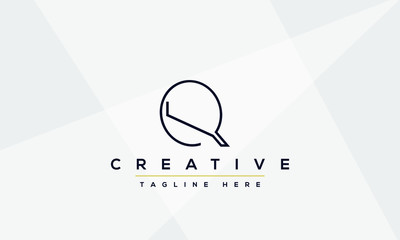 Abstract monogram letter Q logo icon design. Minimalist Q QQ creative initial based vector template.