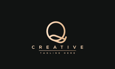 Abstract monogram letter Q logo icon design. Minimalist Q QQ creative initial based vector template.