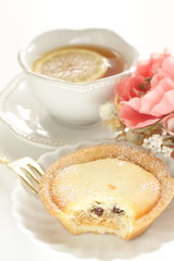 Homemade chestnut and cheese tart for confectionery 