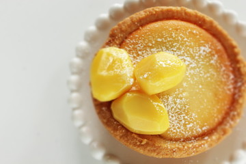Homemade chestnut and cheese tart for confectionery 