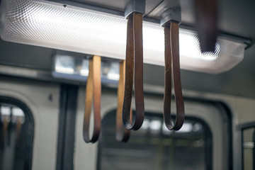 Handrails to stay in the public transport