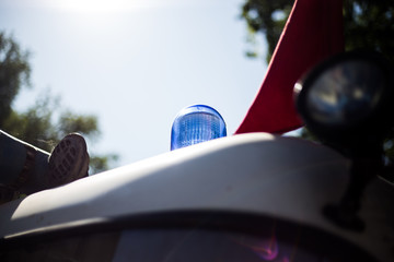 Old ambulance with original elements