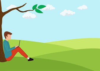 Freelance working in comfortable condition