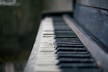 Abandoned piano in Pripyat in Chernobyl