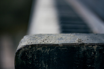Abandoned piano in Pripyat in Chernobyl