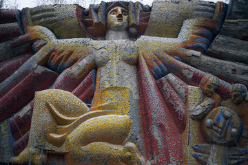 Monument in Pripyat in Chernobyl