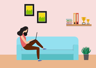 Freelancers working at home