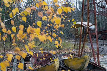 Abandoned Swing in Pripyat in Chernobyl