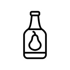 pear drink icon vector. pear drink sign. isolated contour symbol illustration