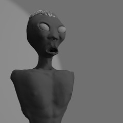 Alien - 3d illustration of a humanoid