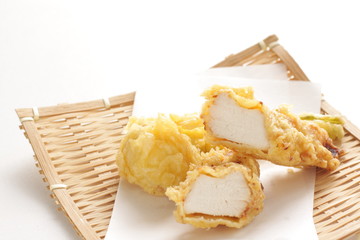 Japanese food, Chicken white meat Tempura deep fried