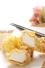 Japanese food, Chicken white meat Tempura deep fried