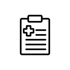 the description of the disease icon vector. the description of the disease sign. isolated contour symbol illustration