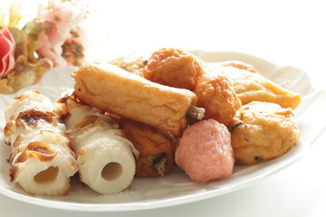 Japanese food, assorted fish cake and fish ball for Oden cooking