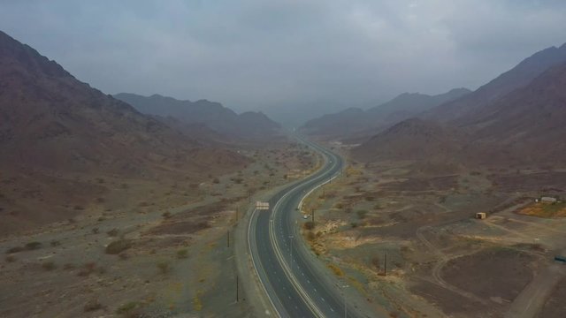 Dubai old town hatta aerial