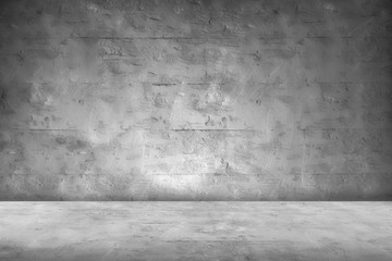 Concrete Wall Background Scene Dark Empty Room with Cement Floor with space for text or image