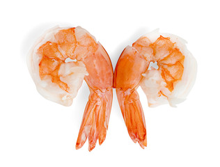 shrimp isolated on white background ,include clipping path