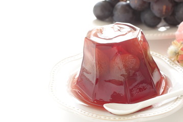 Autumn food, grape jelly for gourmet dessert