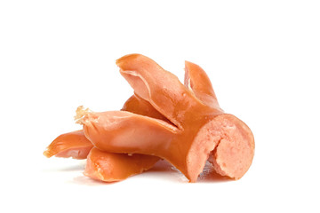 Fried Sausage isolated on white background