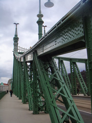 Liberty Bridge is the third southernmost public road bridge in Budapest, located at the southern end of the City Centre