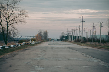 Power plant buildings in Pripyat in Chernobyl