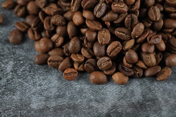 Fresh coffee beans for wholesale, on the top of the background