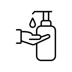 hand washing liquid soap icon vector