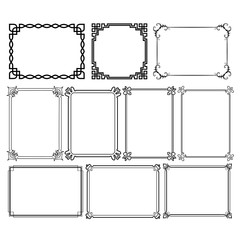 frame vector set collection graphic clipart design