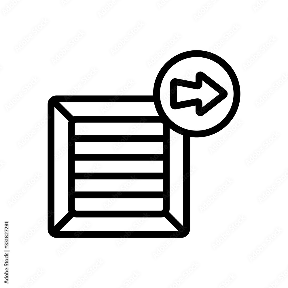 Poster sending mail icon vector. sending mail sign. isolated contour symbol illustration
