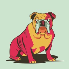 Bulldog vector art illustration