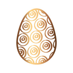 golden egg easter decorated isolated icon vector illustration design