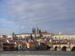 Naklejka premium The extensive historic centre of Prague has been included in the UNESCO list of World Heritage Sites. Prague is home to a number of well-known cultural attractions
