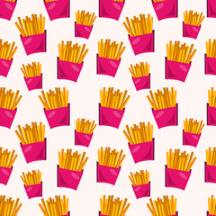 french fries seamless pattern vector illustration background