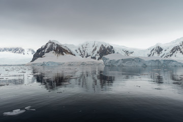Fototapeta na wymiar Charlotte Bay landscape in Antarctica