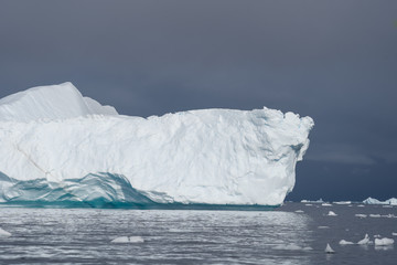 Ice bergs near George's Point in Antarctica