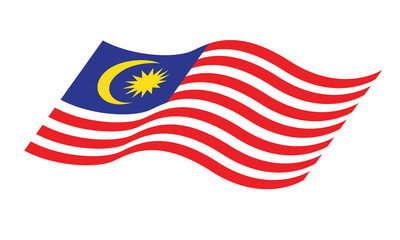 Malaysia fluttering flag
