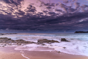 Clouds and Surf - Sunrise at Malua Bay