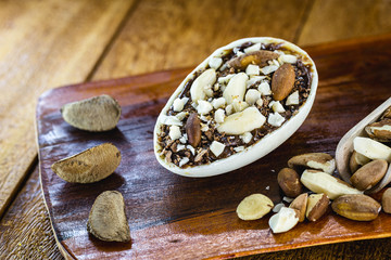 homemade vegan easter egg with organic products. Made with cocoa powder, 