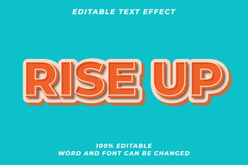 Orange text style effect Premium Vector