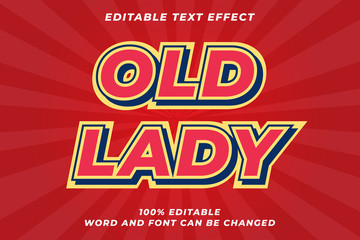 Red Old Retro text style effect Premium Vector